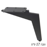 ⁦רגל לריהוט גובה 12-40 ס״מ דגם JUKE שחור מט⁩ – תמונה ⁦5⁩