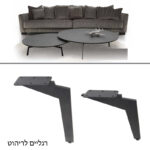 ⁦רגל לריהוט גובה 12-40 ס״מ דגם JUKE שחור מט⁩ – תמונה ⁦10⁩