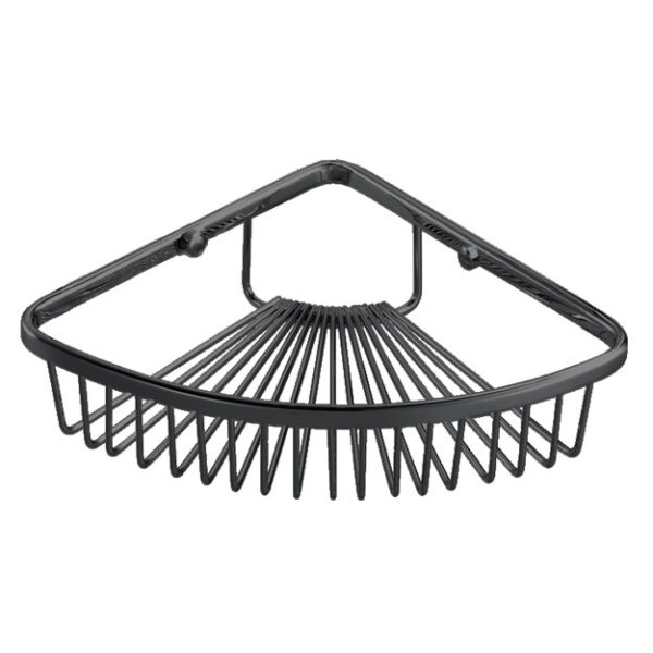רשת פינתית מעוגלת למקלחת שחור מט K615BL