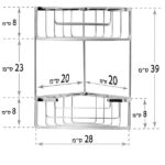 ⁦רשת פינתית דו קומתית לקיר מקלחת SL370BR ברונזה⁩ – תמונה ⁦2⁩