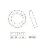 ⁦ידית עגולה דגם 317-N4 שחור מט⁩ – תמונה ⁦3⁩