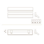 ⁦ידית לארון 96 מ״מ דגם 025-6B ניקל מט⁩ – תמונה ⁦5⁩